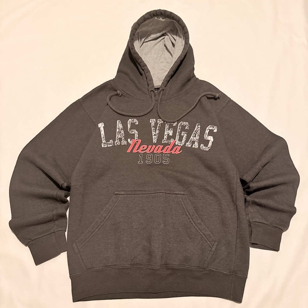 Point Sportswear Hoodie Mens Small Gray Las Vegas Nevada 1905 Graphic Sweatshirt
